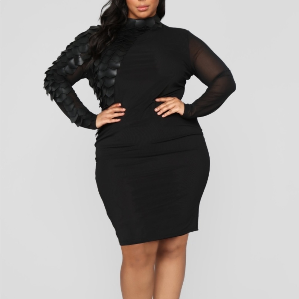 Black  statement MIDI dress